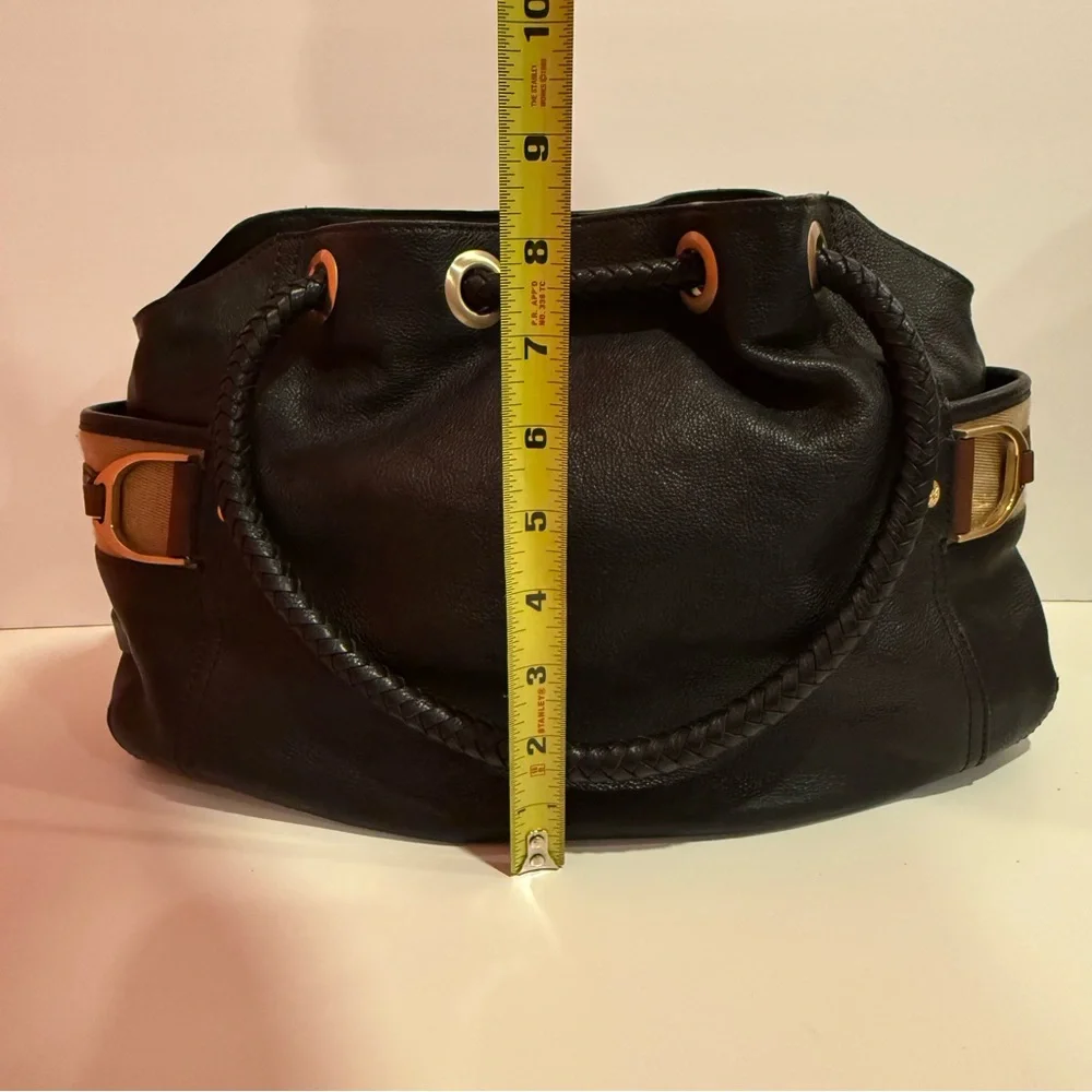 Cole Haan Small Denney Bag Black Chestnut Spectator Saddle Unit Style B21826